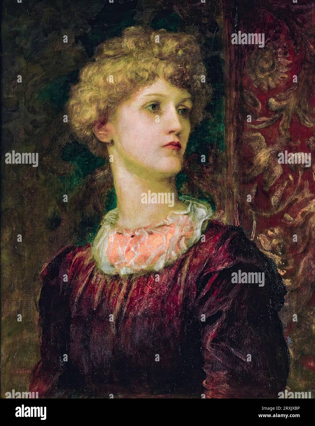 Ritratto, di, Dorothy Dene (Ada Alice Pullen, 1859-1899), modello dell'artista britannica, dipinto ad olio su tela di George Frederic Watts, 1888 Foto Stock
