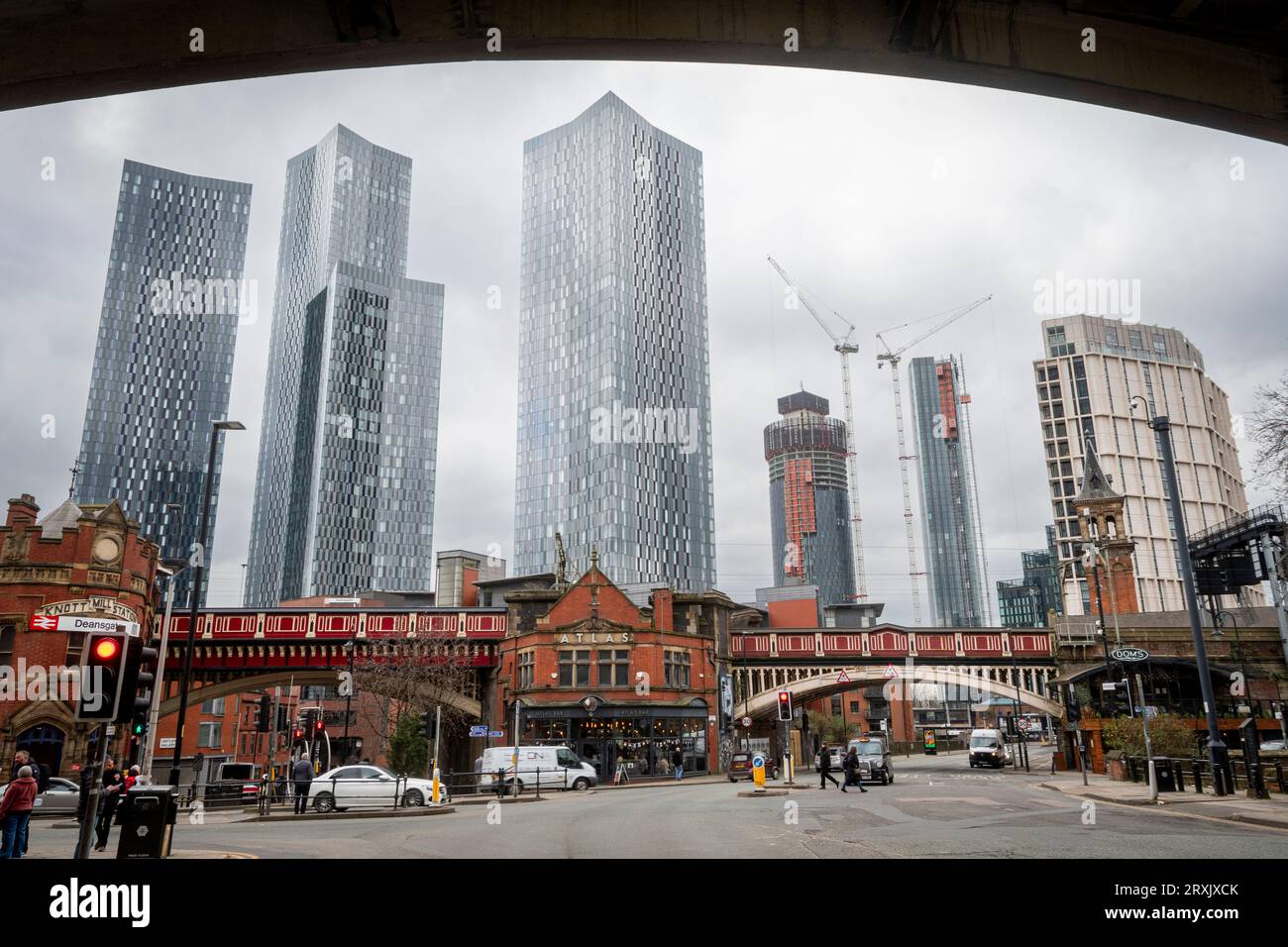 Deansgate, Manchester Foto Stock