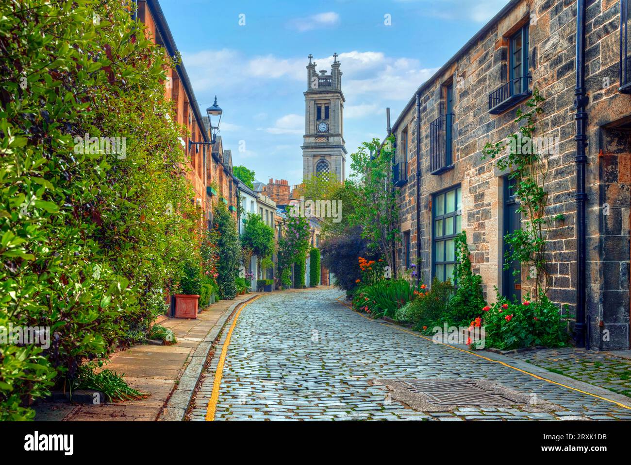 Circus Lane a Edimburgo, Scozia Foto Stock