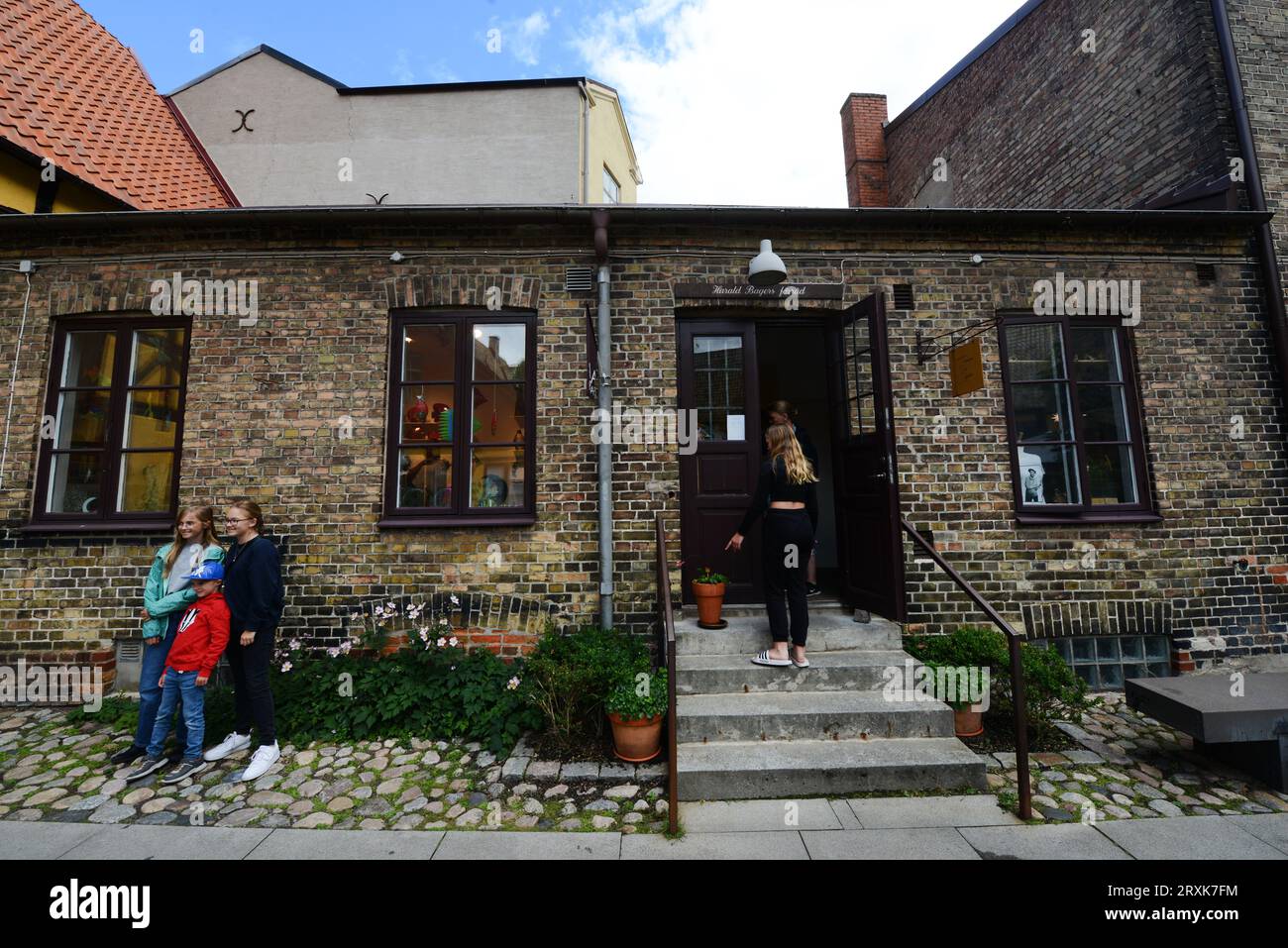 Il Form / Design Center nella piazza della città vecchia nella città vecchia di Malmö, Svezia. Foto Stock