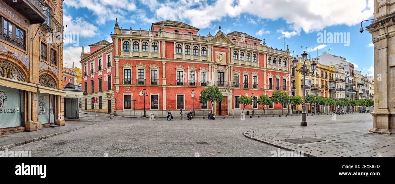 Real Audiencia de Sevilla a Plaza de San Francisco, Siviglia, Andalusia, Spagna Foto Stock