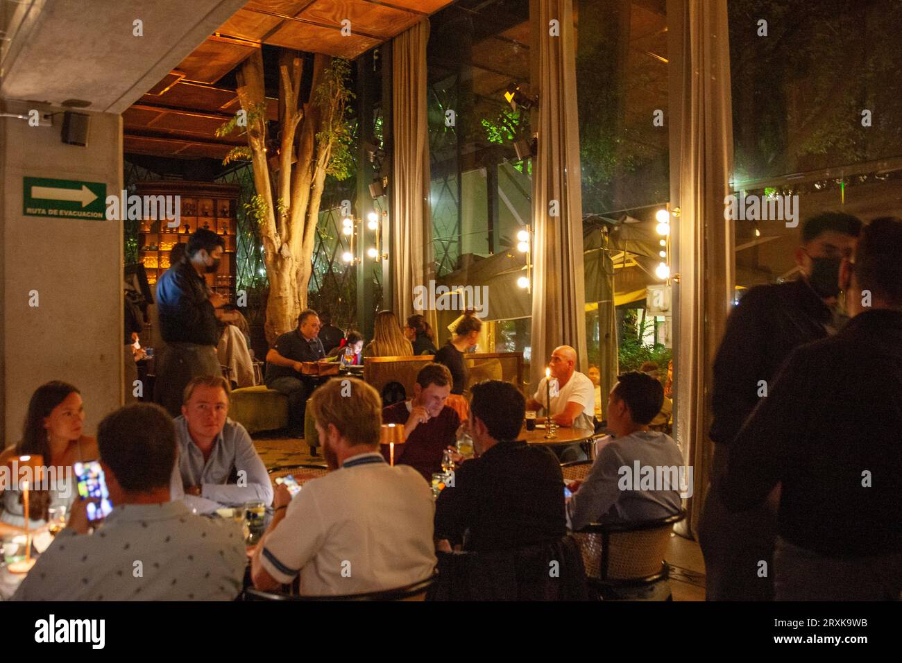 Pass per la cucina del ristorante Filigrana a città del Messico, Messico Foto Stock