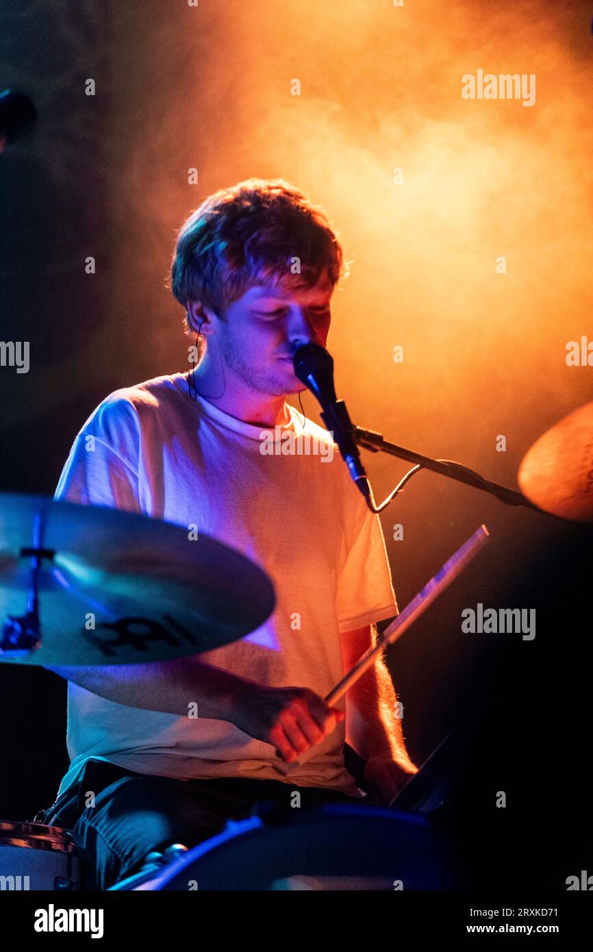 Milano, Italia. 19 settembre 2023. MILANO, ITALIA - 19 SETTEMBRE: Ollie Judge of Squid si esibisce al Santeria Toscana 31 di Milano il 19 settembre 2023. (Foto di Roberto Finizio/NurPhoto) credito: NurPhoto SRL/Alamy Live News Foto Stock