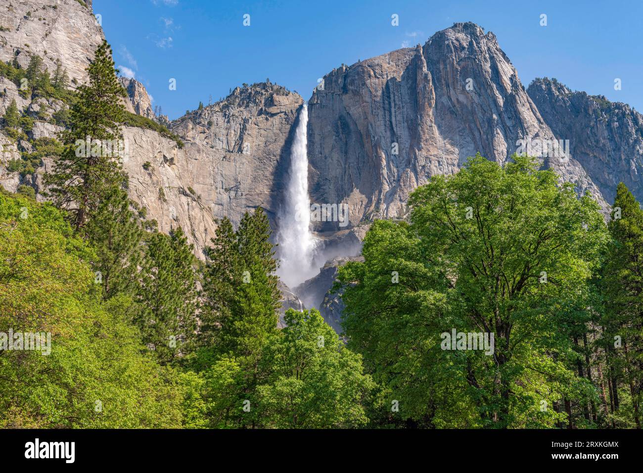 Vista panoramica delle cascate Yosemite, California, USA Foto Stock