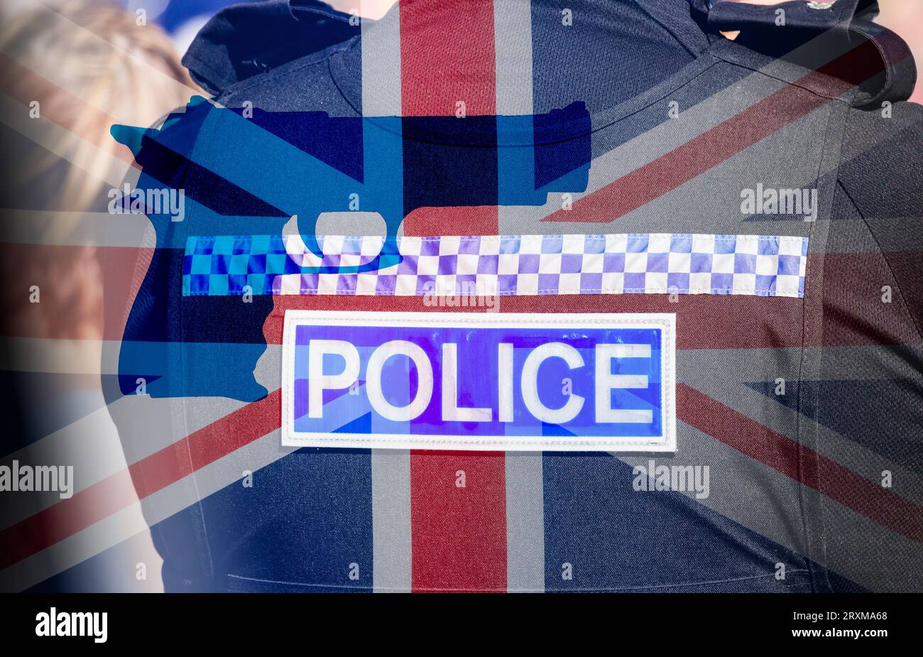 Polizia armata, agente di polizia, Met Police, polizia, Londra... concetto britannico Foto Stock