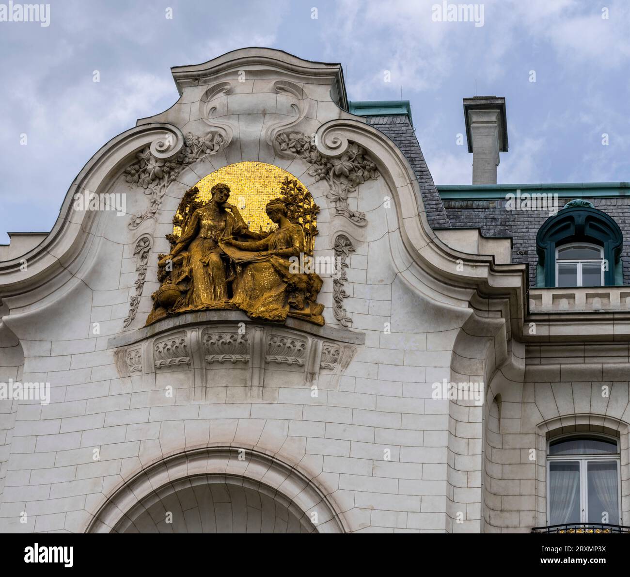 Foto dettagliata, Ambassade De France, Technikerstraße, Vienna, Austria Foto Stock