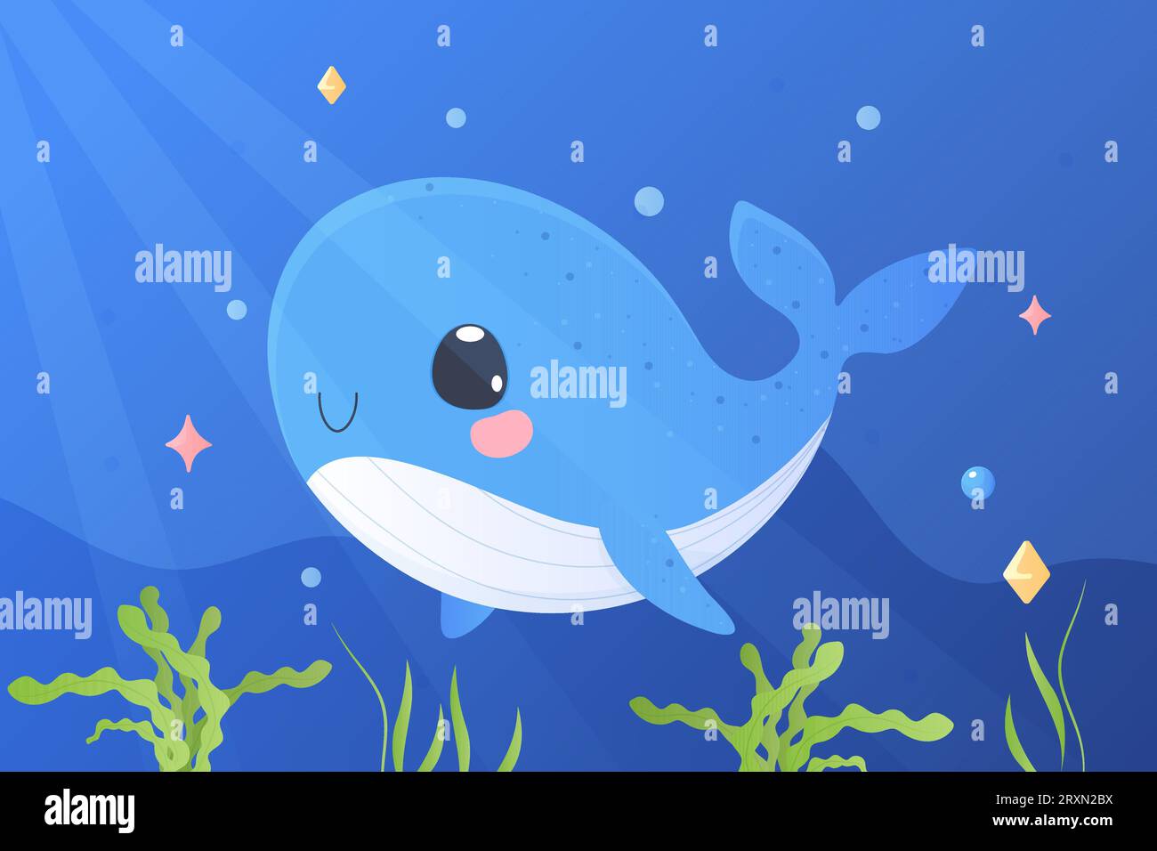 Cute blue whale cartoon immagini e fotografie stock ad alta risoluzione -  Alamy