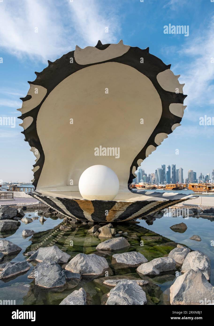 Pearl Monument, Doha, Qatar Foto Stock