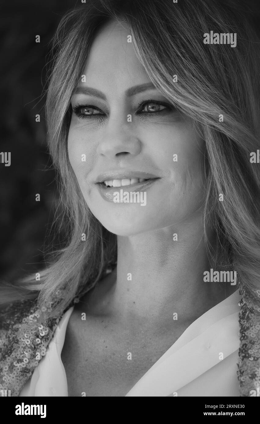 VENEZIA, ITALIA - SETTEMBRE 07: Anna Falchi arriverà alla 80° Mostra del Cinema di Venezia 2023 il 7 settembre 2023 a Venezia Foto Stock