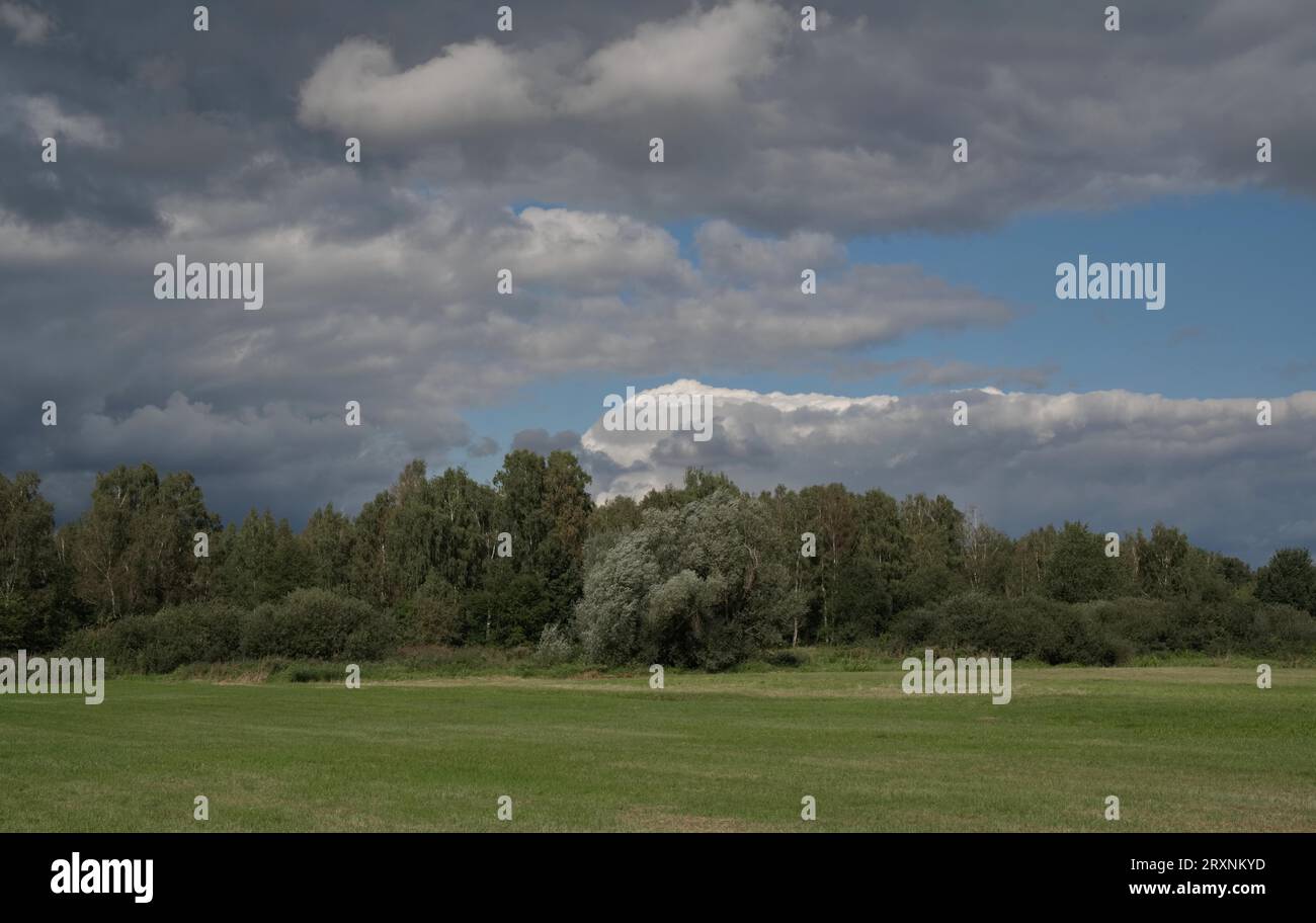 All'inizio dell'autunno al confine con la città a Luebars, nel quartiere di Reinickendorf, Berlino, Germania Foto Stock