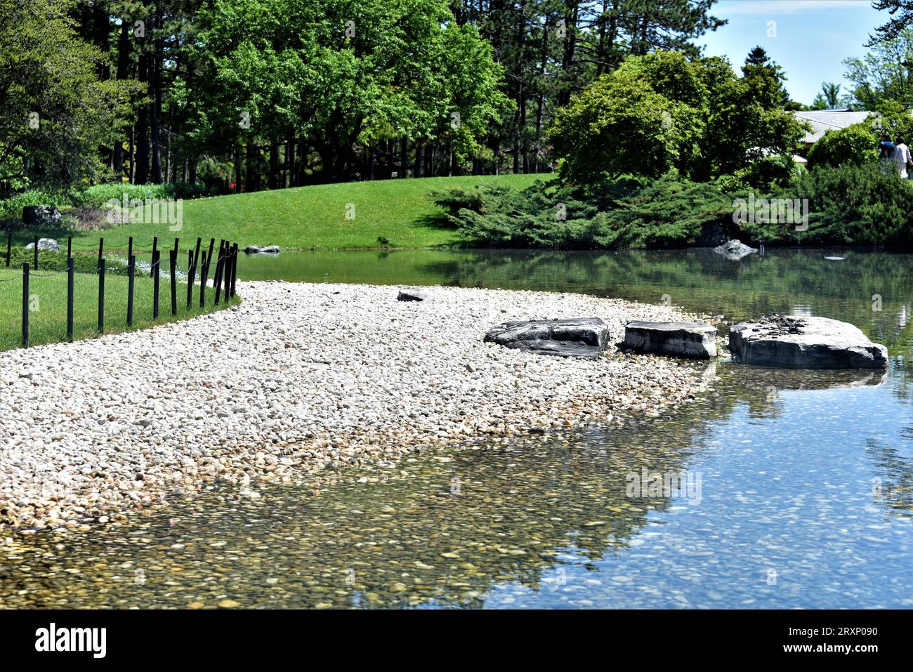 Manutenzione del parco per preservare l'ambiente Foto Stock