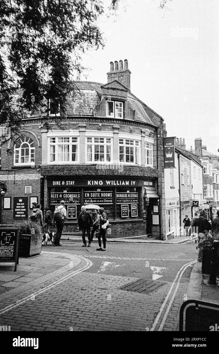 Pub King William IV, Totnes, Devon, Inghilterra, Regno Unito. Foto Stock