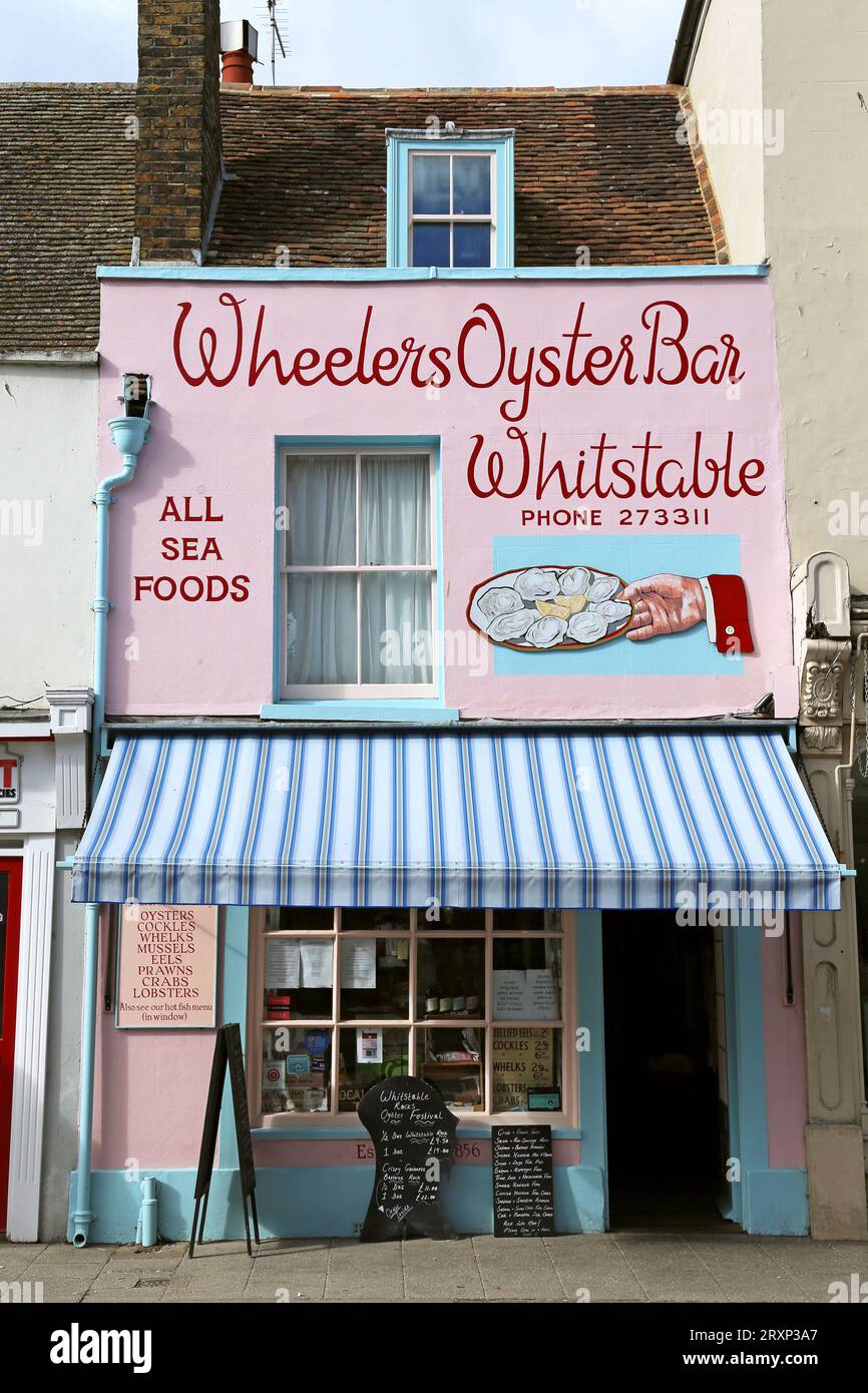 Wheelers Oyster Bar, High Street, Whitstable, Kent, Inghilterra, gran Bretagna, Regno Unito, Regno Unito, Europa Foto Stock