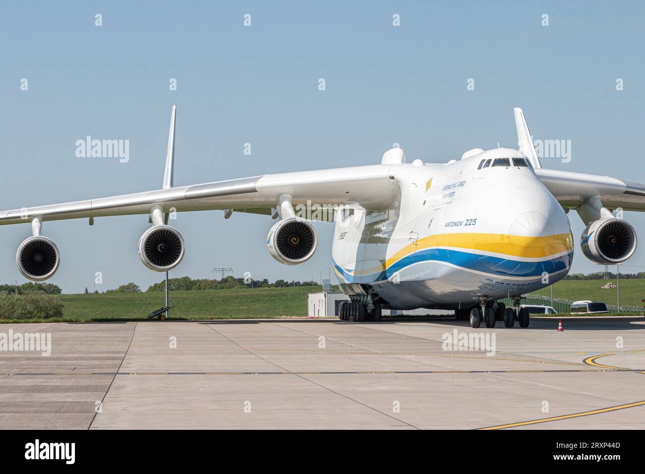 Antonov AN-225 Mriya, ILA Berlin Air Show, Berlino - 27 aprile 2018 Foto Stock