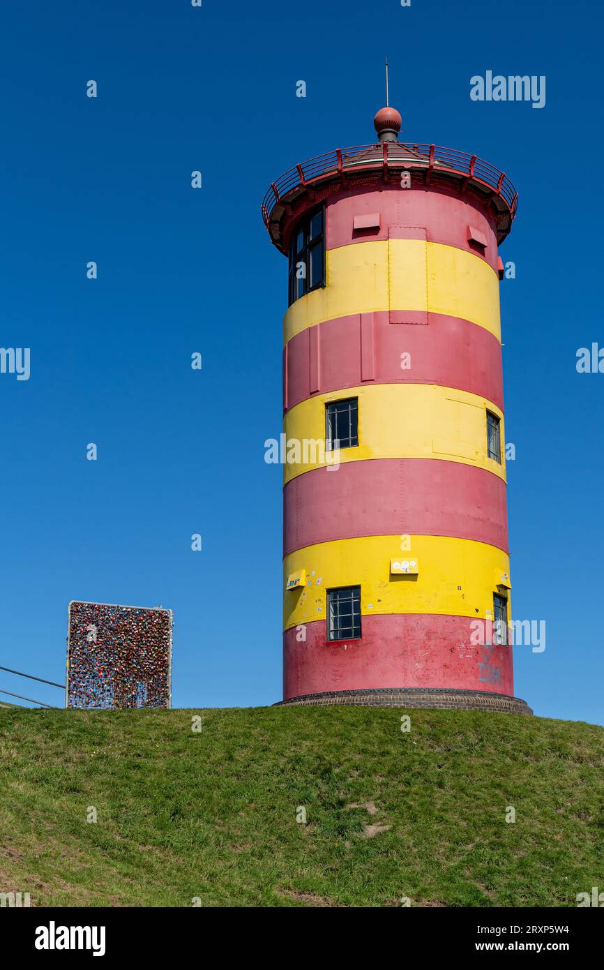 Faro di Pilsum in Frisia orientale, Germania Foto Stock