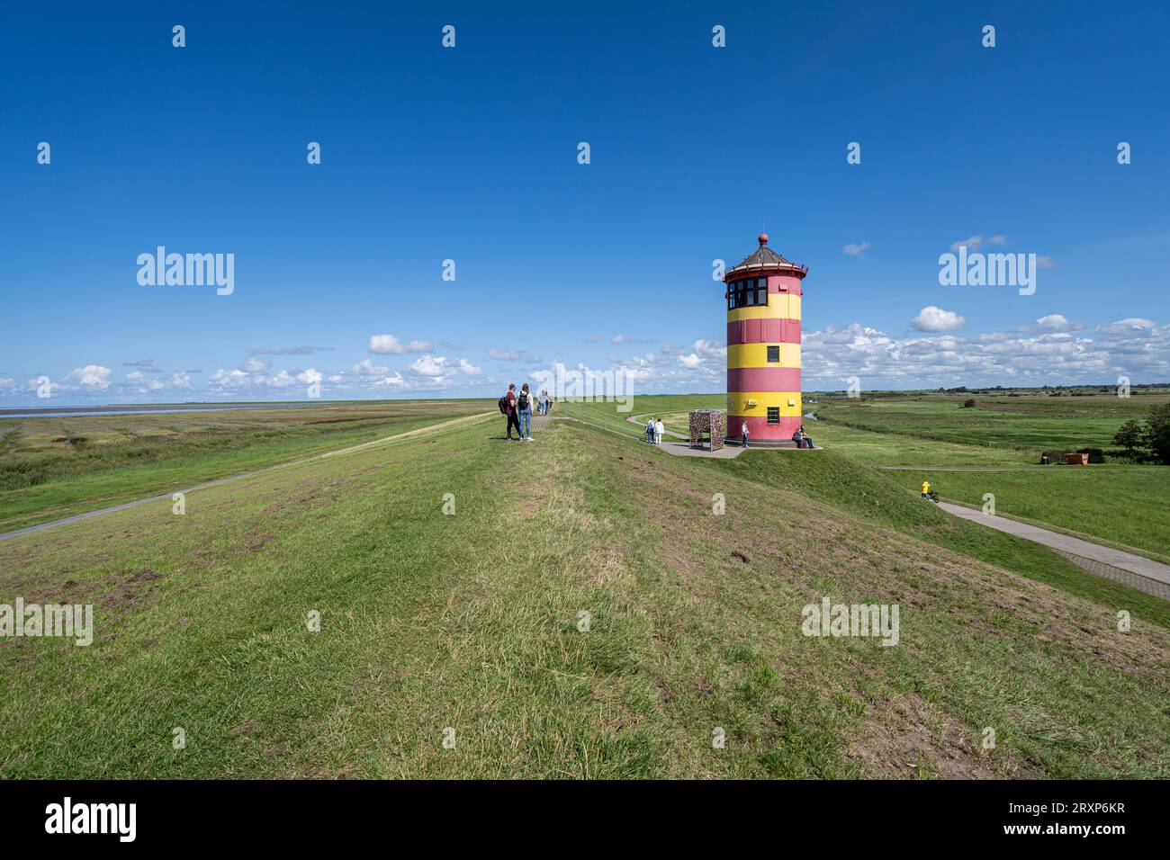 Faro di Pilsum in Frisia orientale, Germania Foto Stock