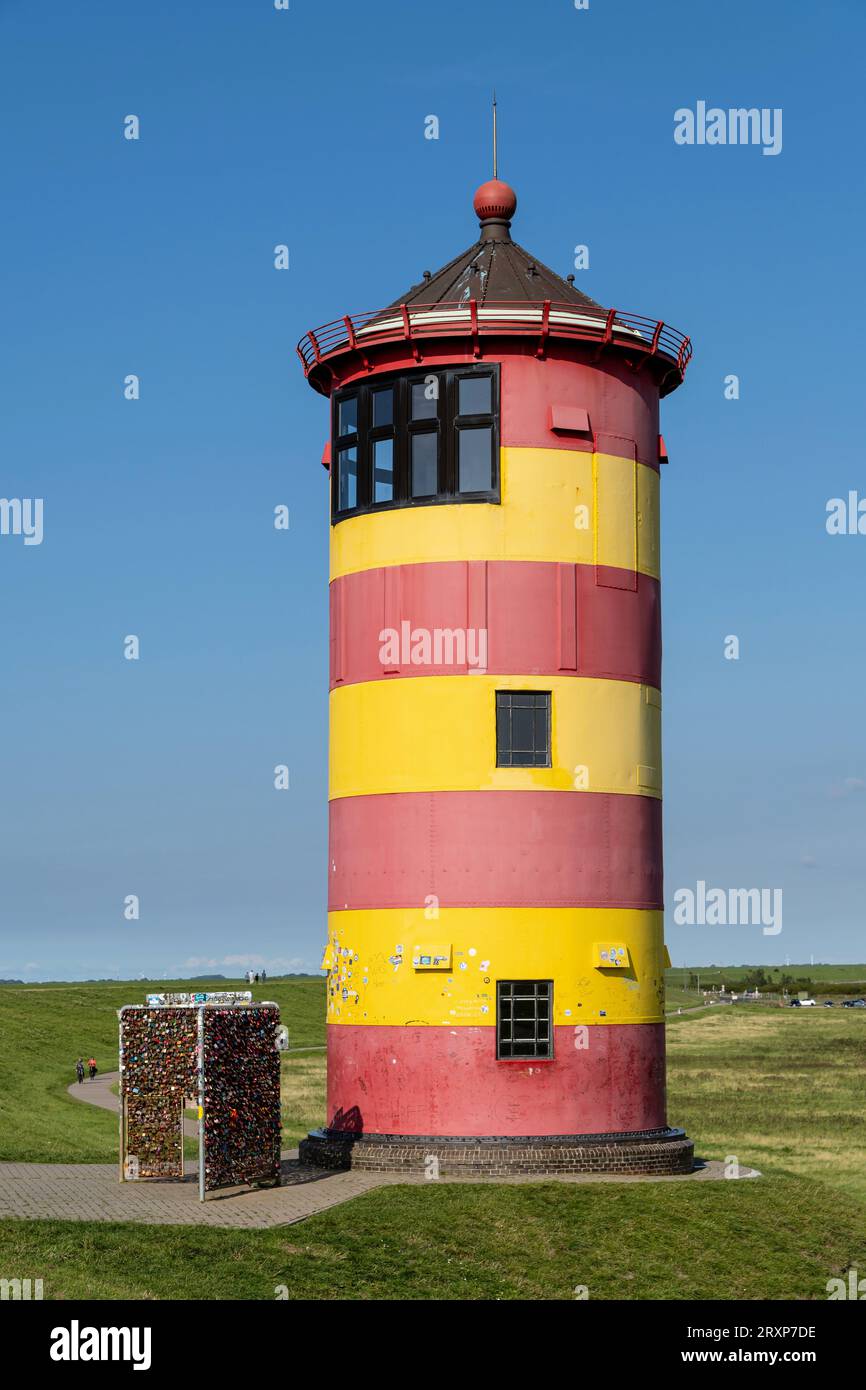Faro di Pilsum in Frisia orientale, Germania Foto Stock