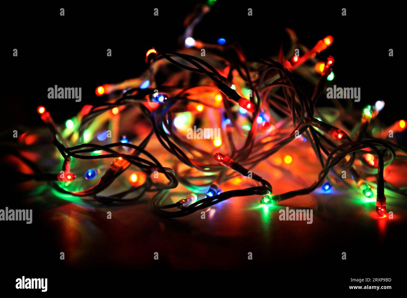 garland Electrical Power di Capodanno Foto Stock