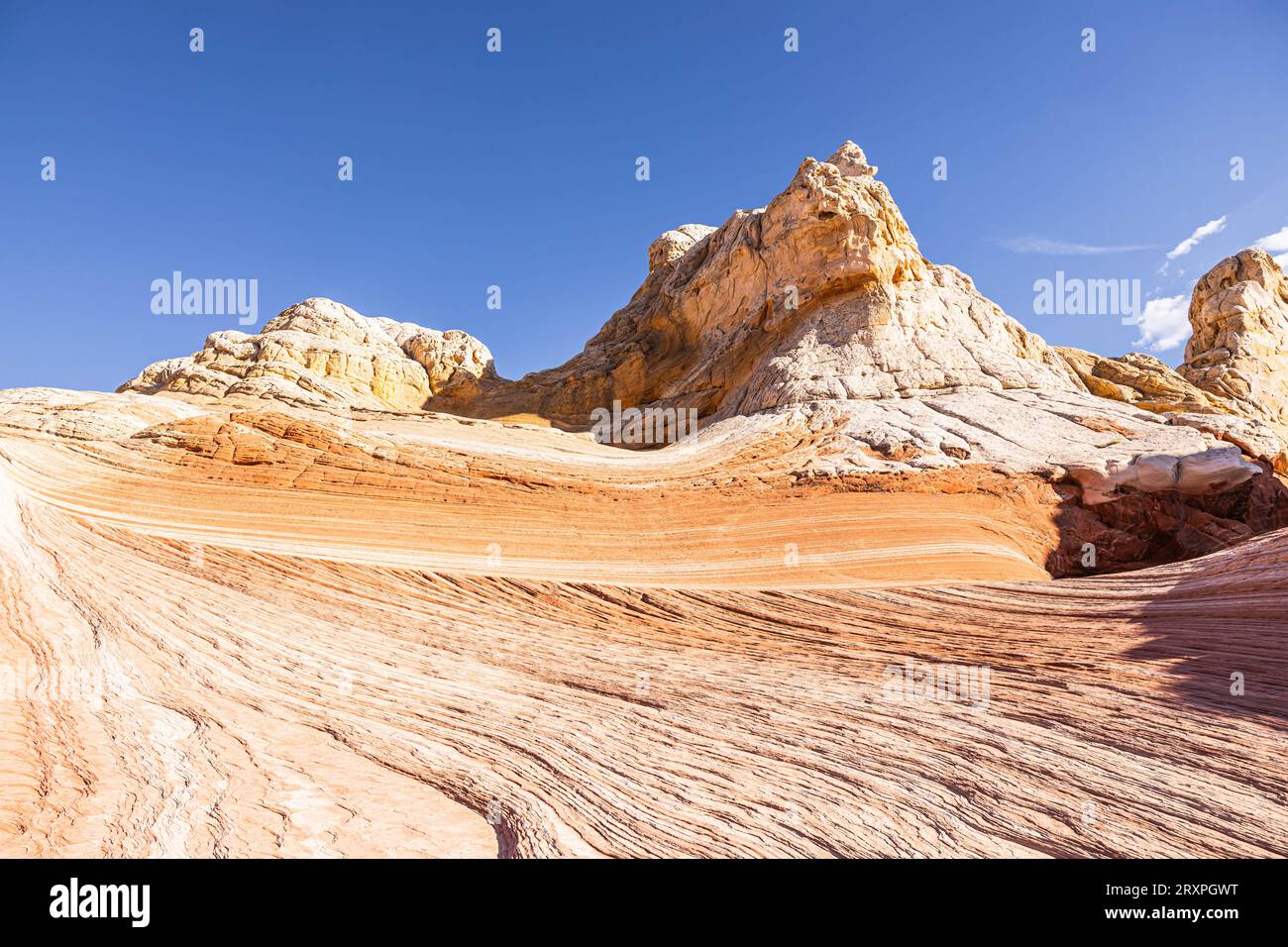 Formazioni di terra a White Pocket nel Vermillion Cliffs National Monument in Arizona. Foto Stock