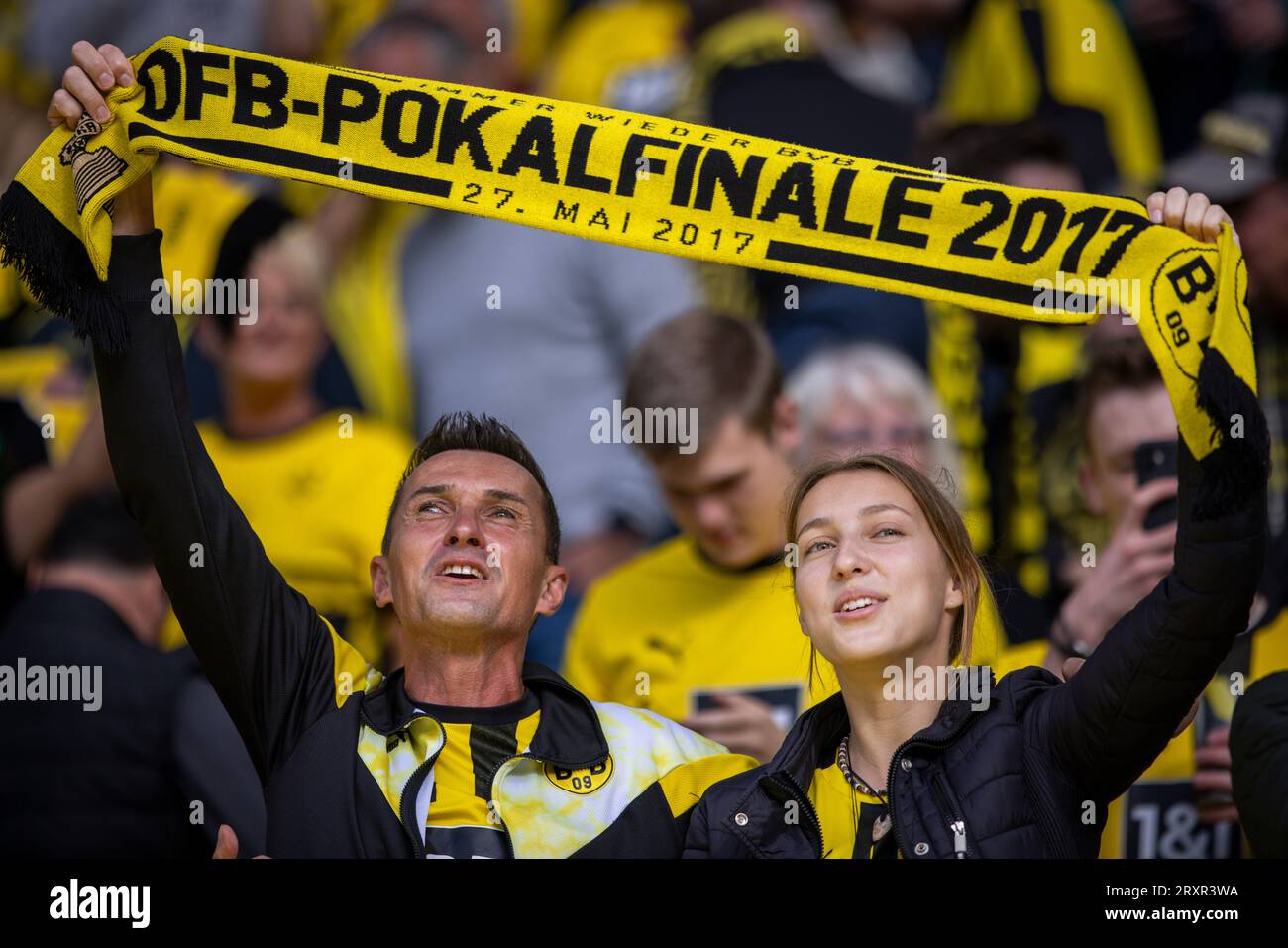 Dortmund, Germania. 23 settembre 2023. BVB fans Borussia Dortmund - VfL Wolfsburg 23.09.2023 Copyright (nur für journalistische Zwecke) di : Moritz M. Foto Stock