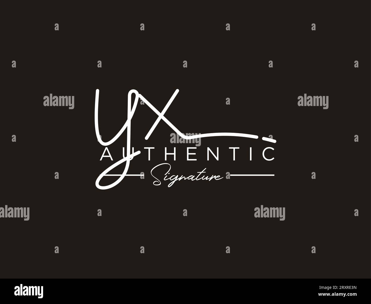 Vettore modello logo firma YX. Illustrazione Vettoriale