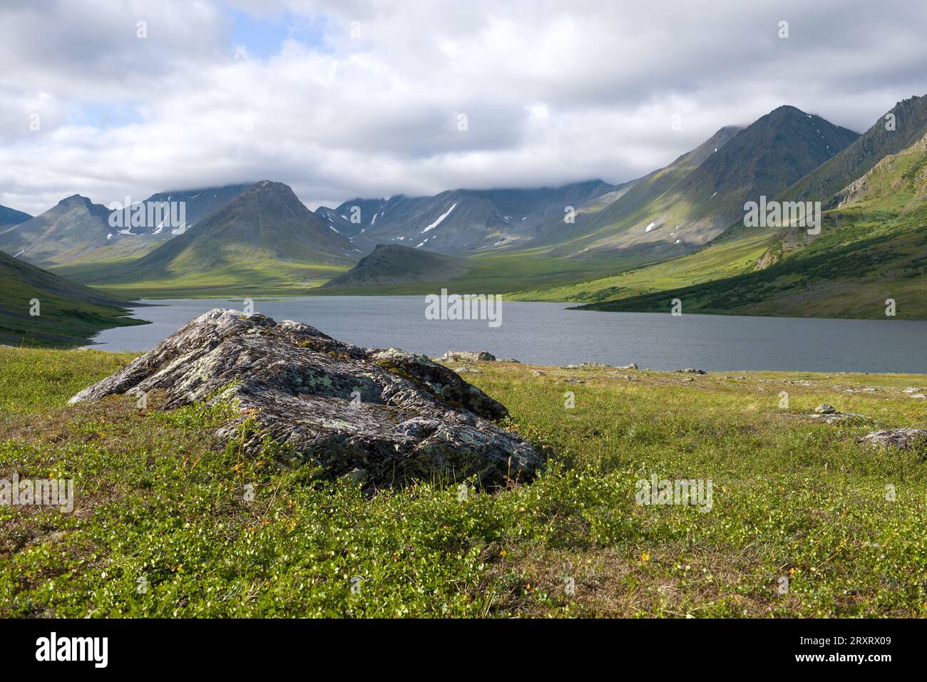 Sulle montagne di Polar Ural. Yamal, Russia Foto Stock