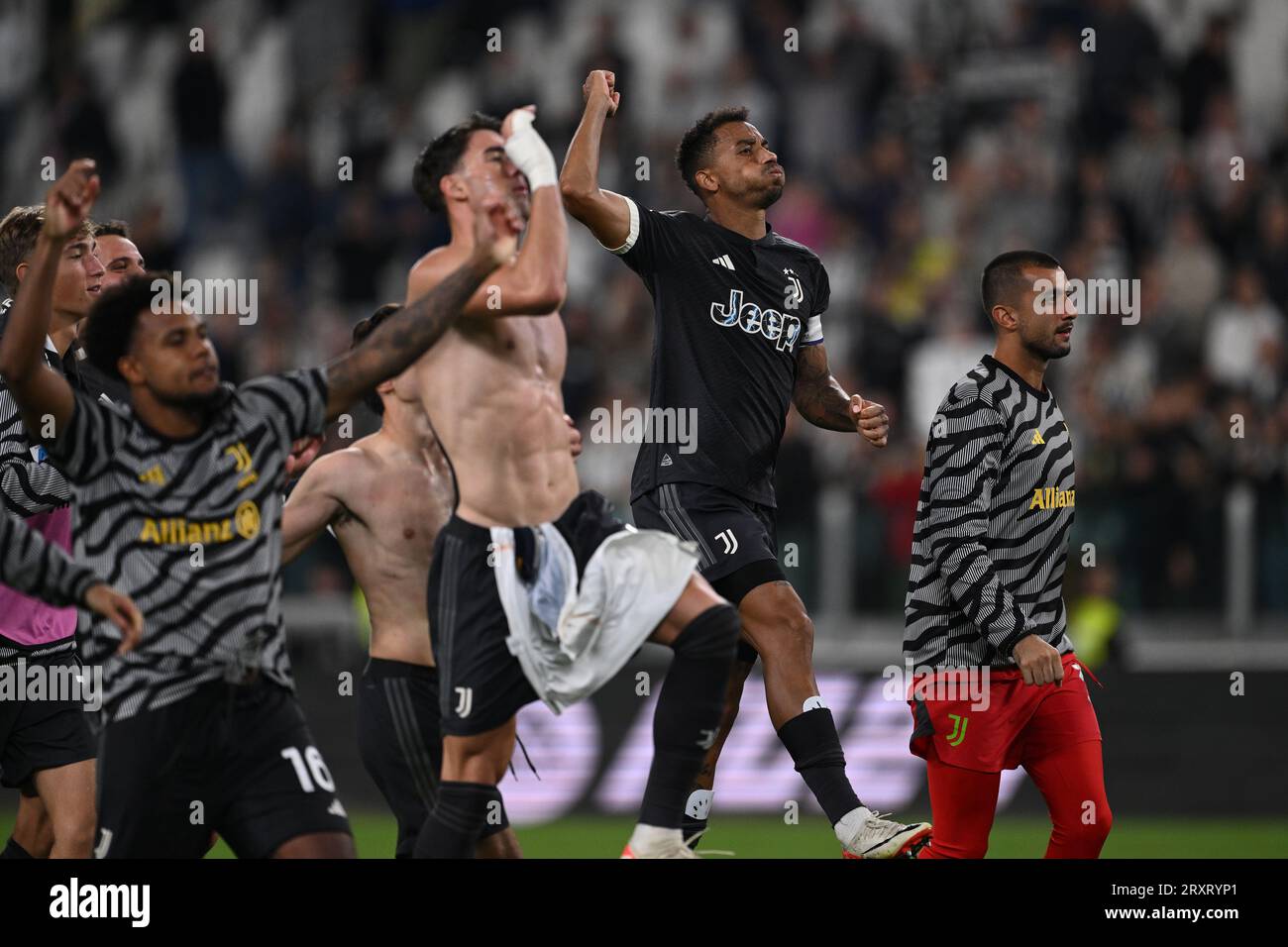 Danilo Luiz da Silva (Juventus) durante la partita di serie A italiana tra la Juventus 1-0 Lecce allo stadio Allianz il 26 settembre 2023 a Torino. (Foto di Maurizio Borsari/AFLO) Foto Stock