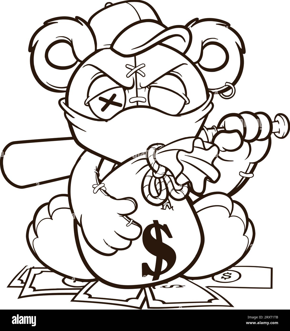 La pagina Zombie Coloring per bambini Foto Stock