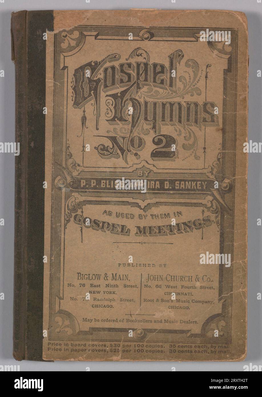 Gospel Hymns No. 2 1876 Foto Stock