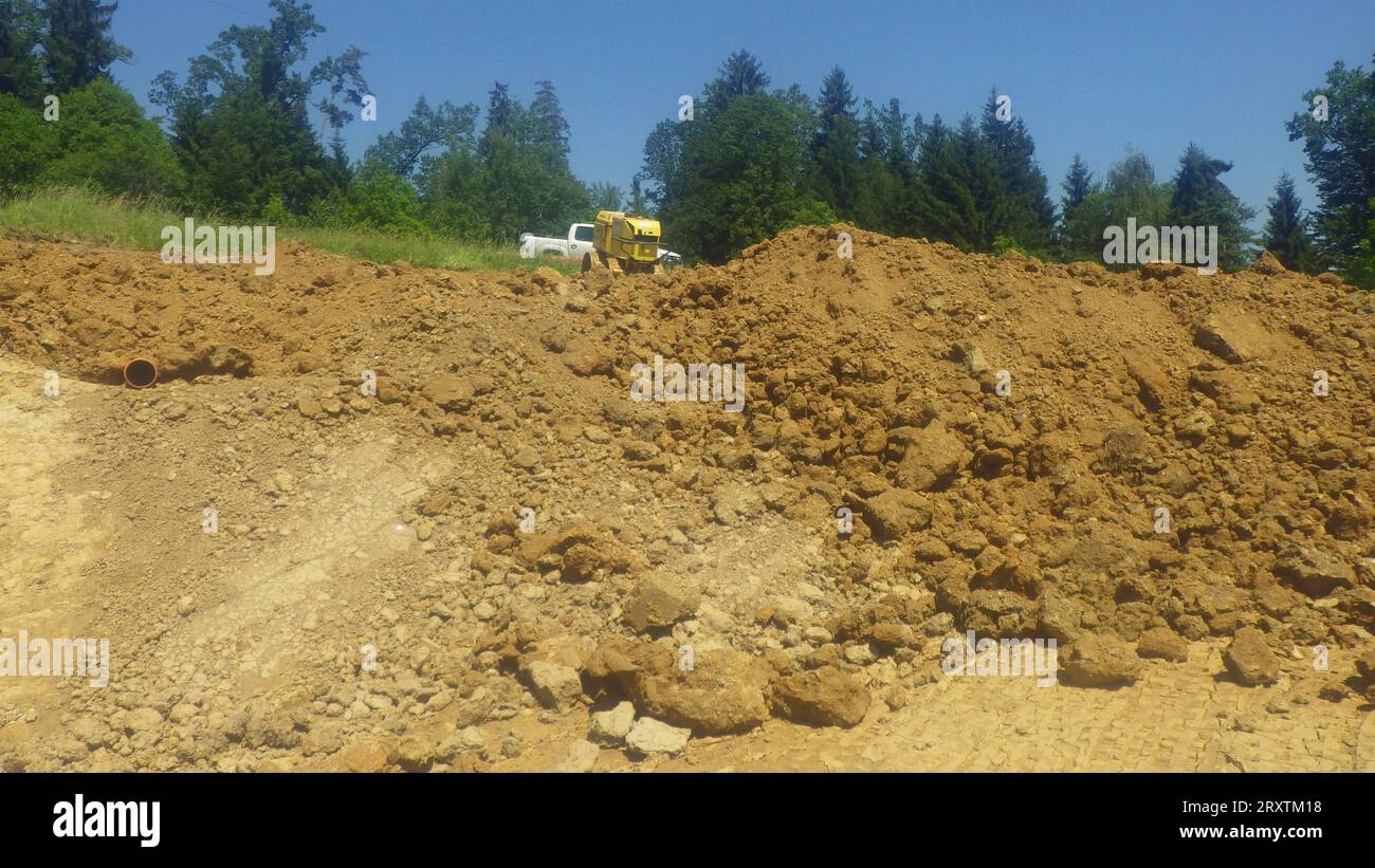 costruzione di laghetti per il paesaggio di laghetti e paesaggi naturali Foto Stock