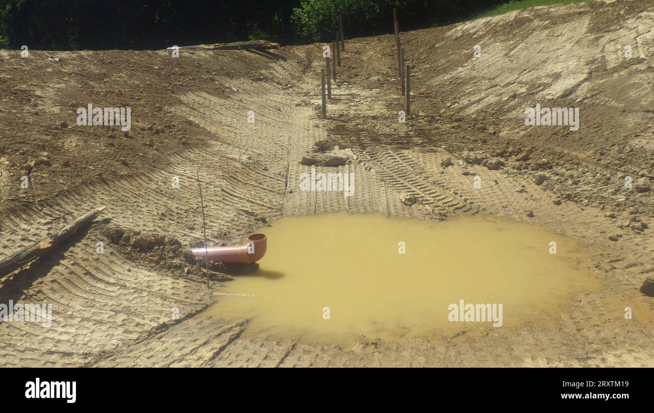 costruzione di laghetti per il paesaggio di laghetti e paesaggi naturali Foto Stock