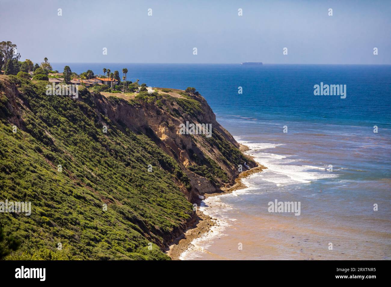 Scogliere e litorale di Palos Verdes, California, Stati Uniti d'America, Nord America Foto Stock