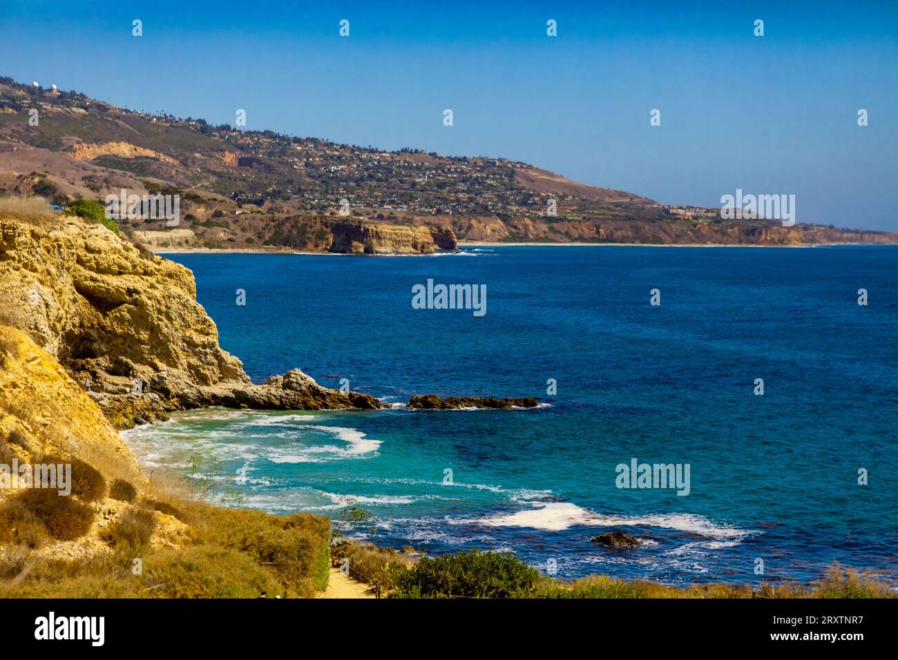 Scogliere e litorale di Palos Verdes, California, Stati Uniti d'America, Nord America Foto Stock