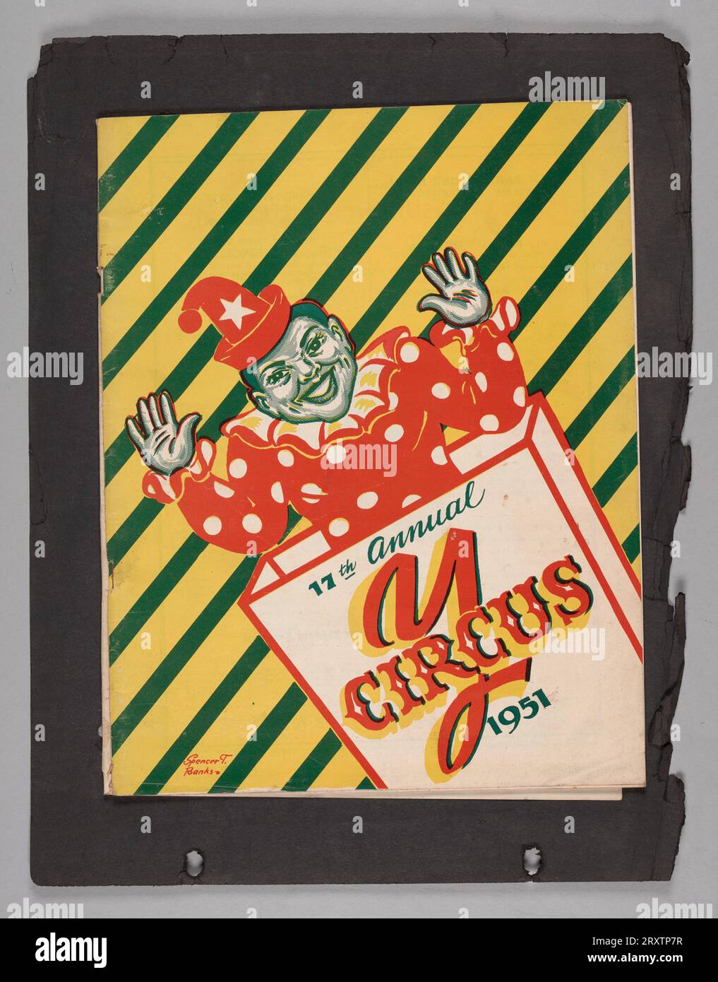 Programma souvenir per il diciassettesimo annuale Pine Street Y Circus 1951 Foto Stock