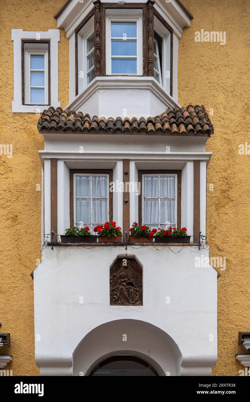 Architettura tipica, alto Adige, Bolzano, Italia, Europa Foto Stock