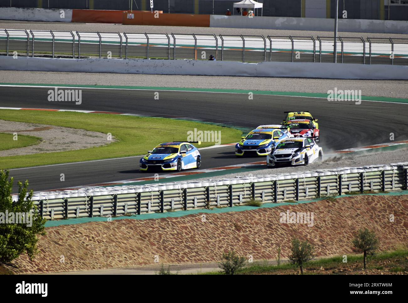 Emozionante gara TCR sul circuito di Ricardo Tormo, Cheste Foto Stock