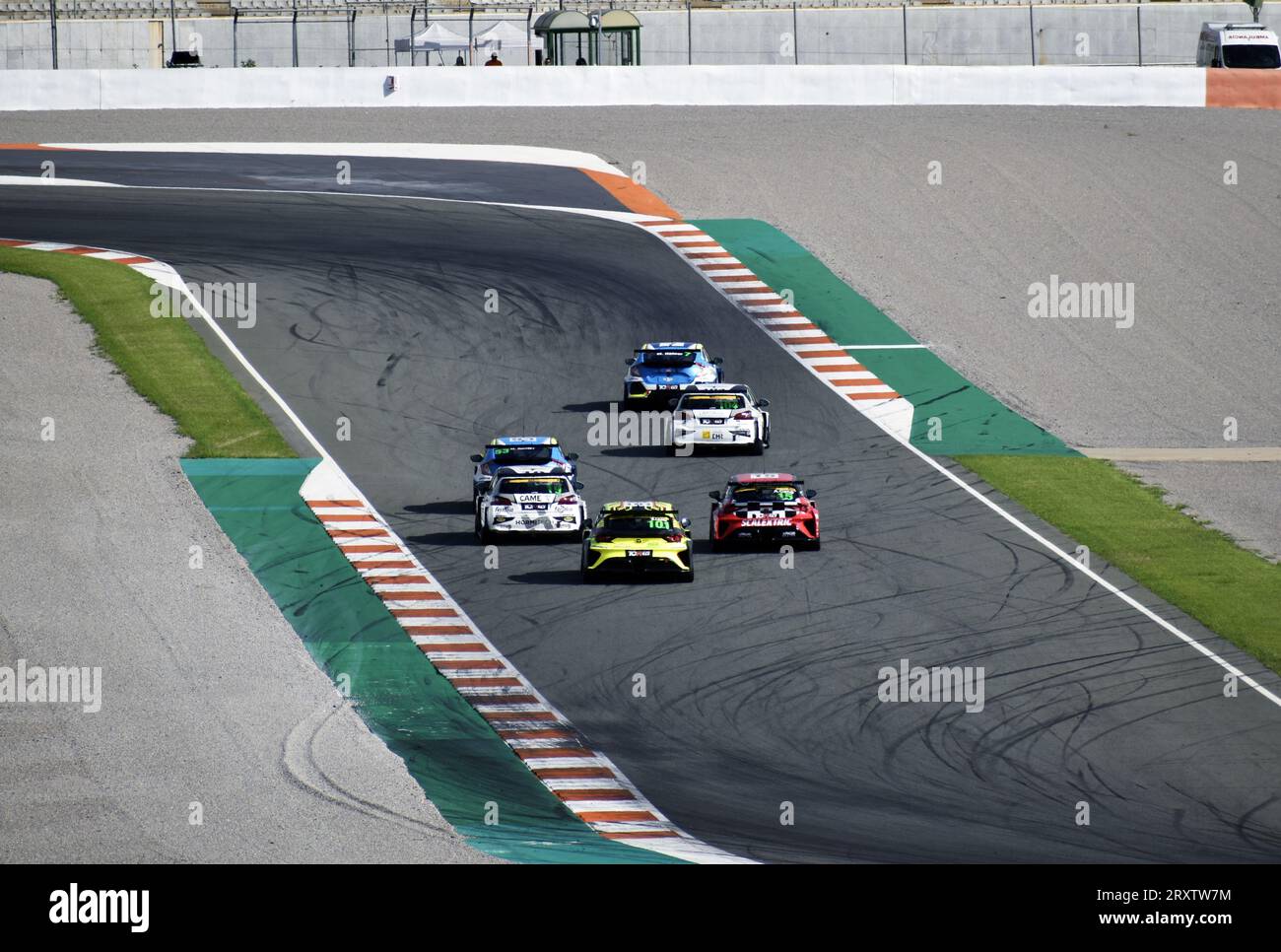Emozionante gara TCR sul circuito di Ricardo Tormo, Cheste Foto Stock