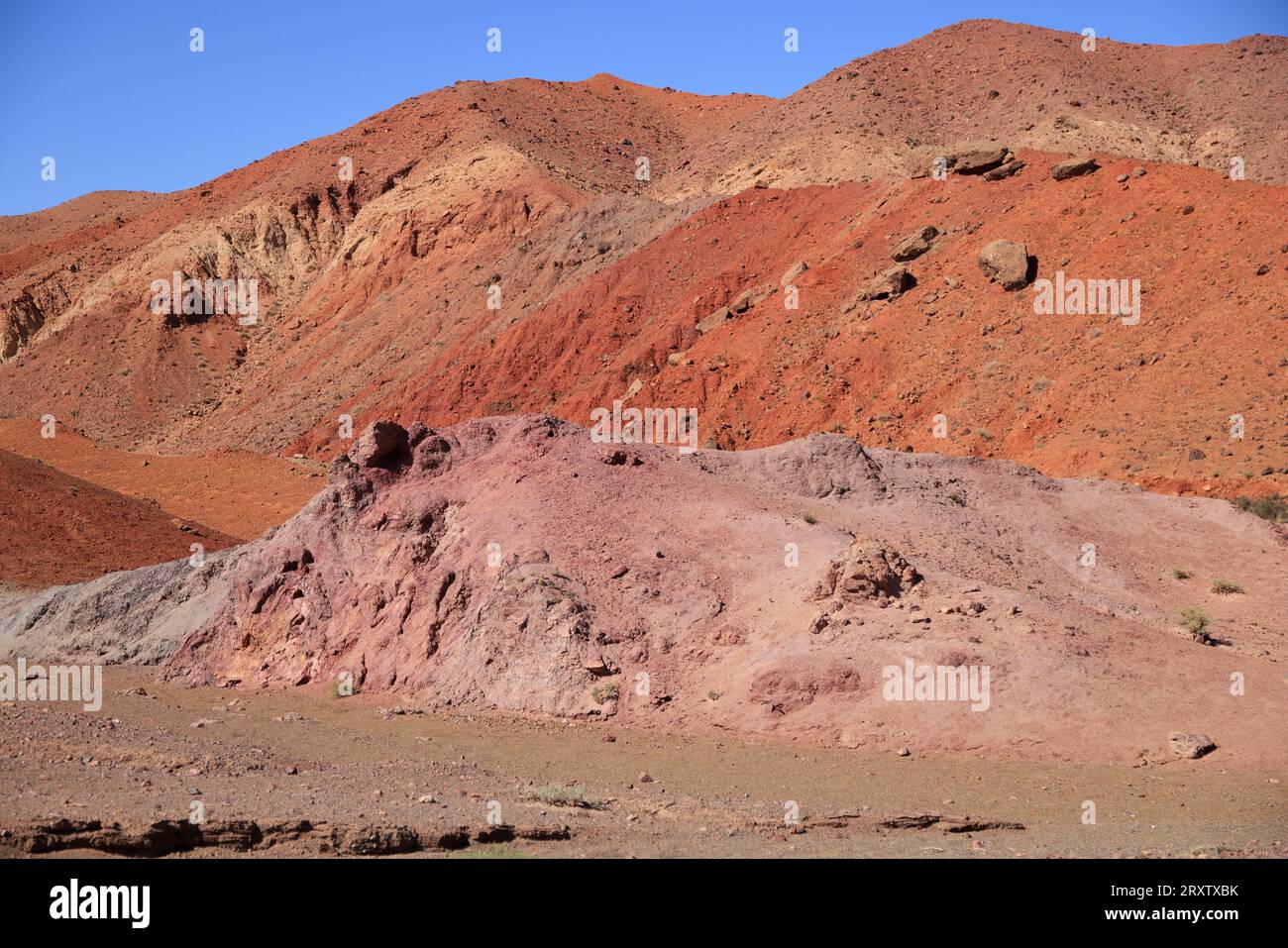 Paesaggio nell'area dei monti Altai Gobi, provincia di Bayankhongor, Mongolia Foto Stock