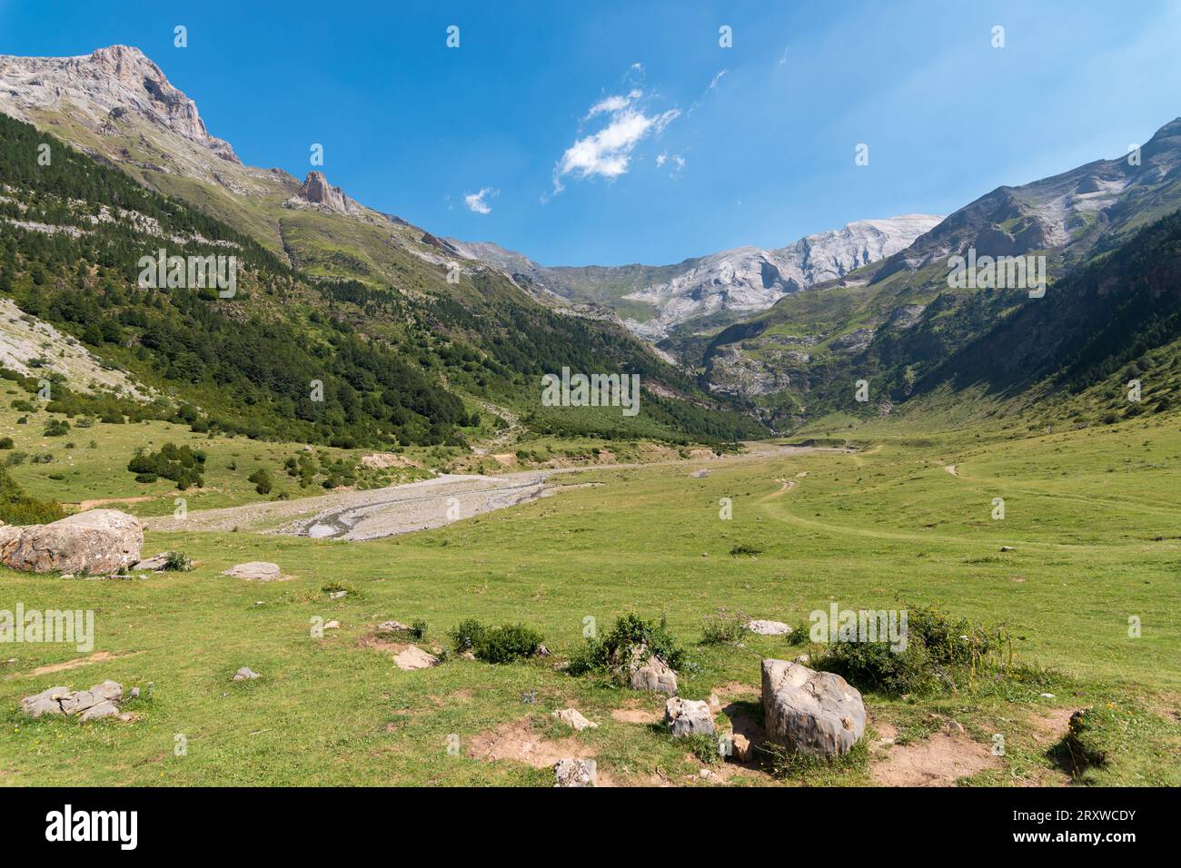 valle di pineta, pirenei, spagna Foto Stock