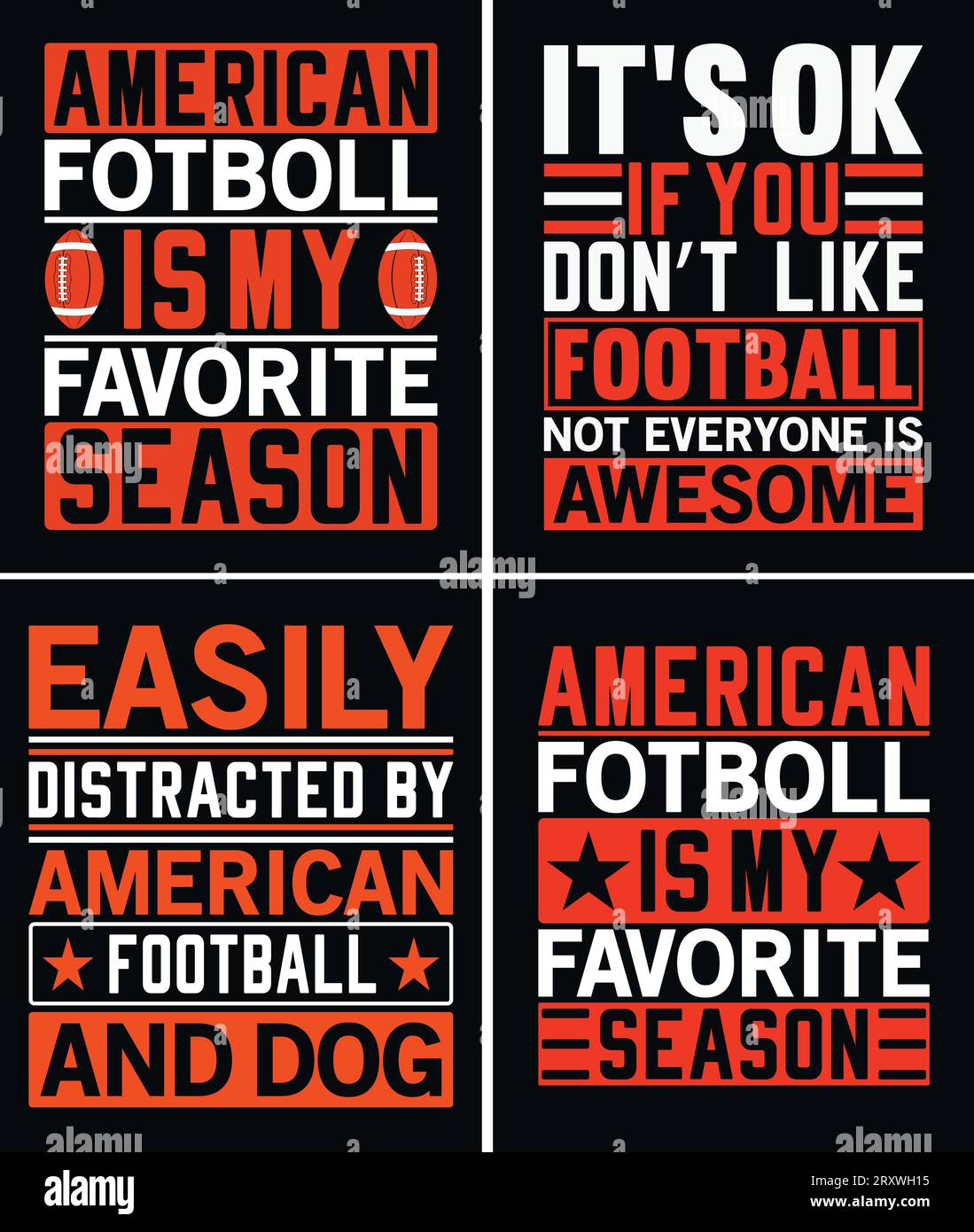 Maglietta da football americano se vuoi puoi usarla per altri scopi, come il design di tazze, adesivi, bottiglie d'acqua e così via Illustrazione Vettoriale