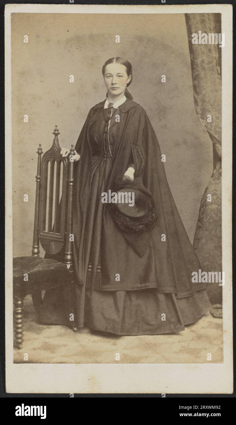 Carte-de-visite ritratto di Carrie N. Lacy 1865 Foto Stock