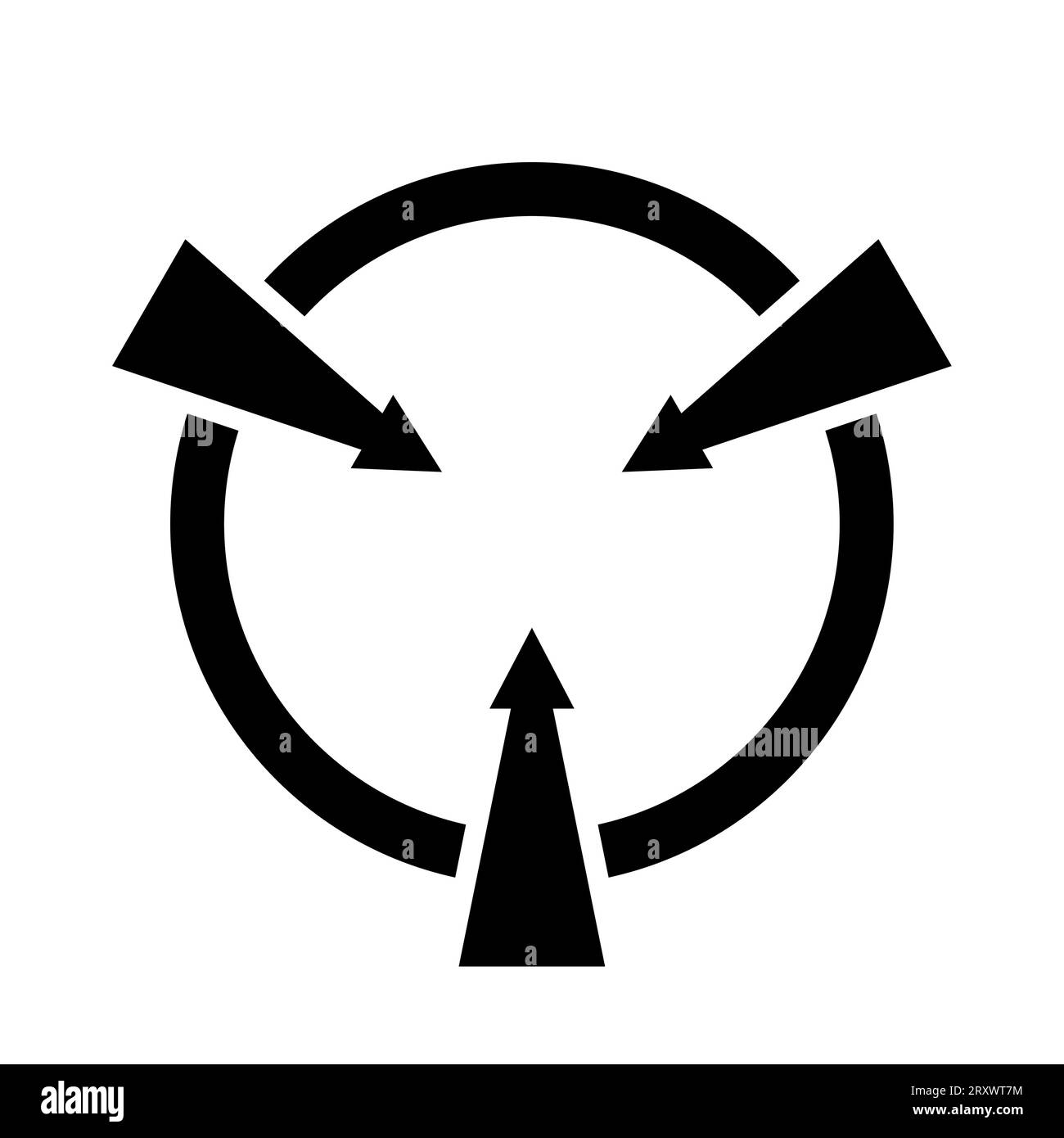 Simbolo del dispositivo statico con segno circolare Illustrazione Vettoriale