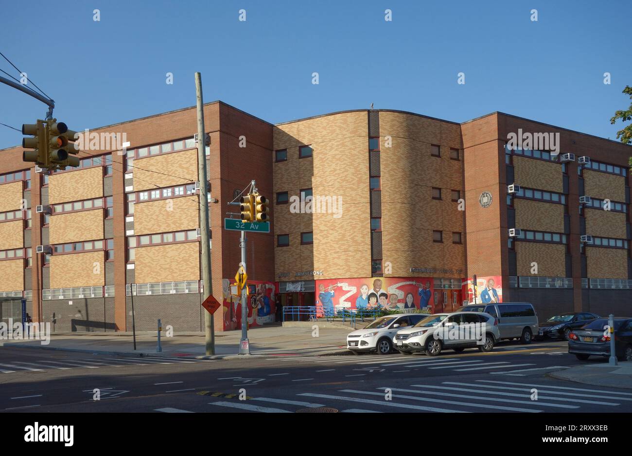 Louis Armstrong Middle School, Intermediate School 227, East Elmhurst, Queens, New York City, Foto Stock