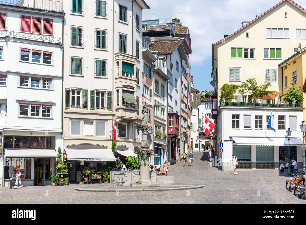 Münzplatz, Altstadt (città vecchia), città di Zürich, Zürich, Svizzera Foto Stock
