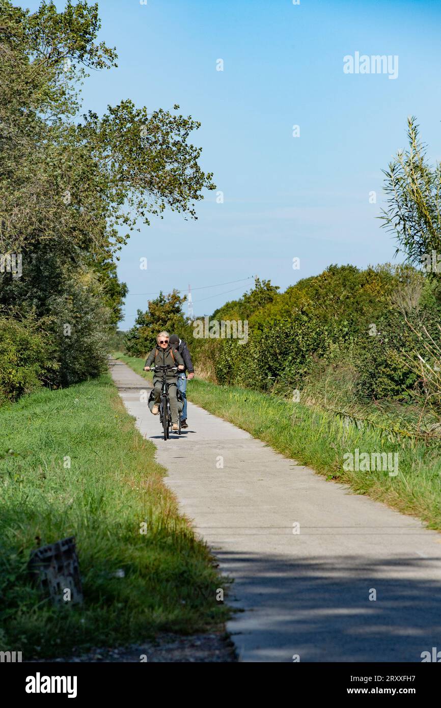 Il canale Lovaart, Fiandre, Belgio Foto Stock