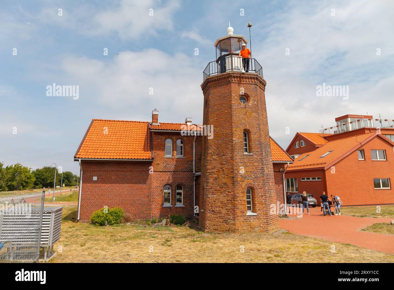Vente Cape, Lituania - 15 agosto 2023: Una delle prime stazioni di orologeria in Europa. Vecchio faro. Foto Stock