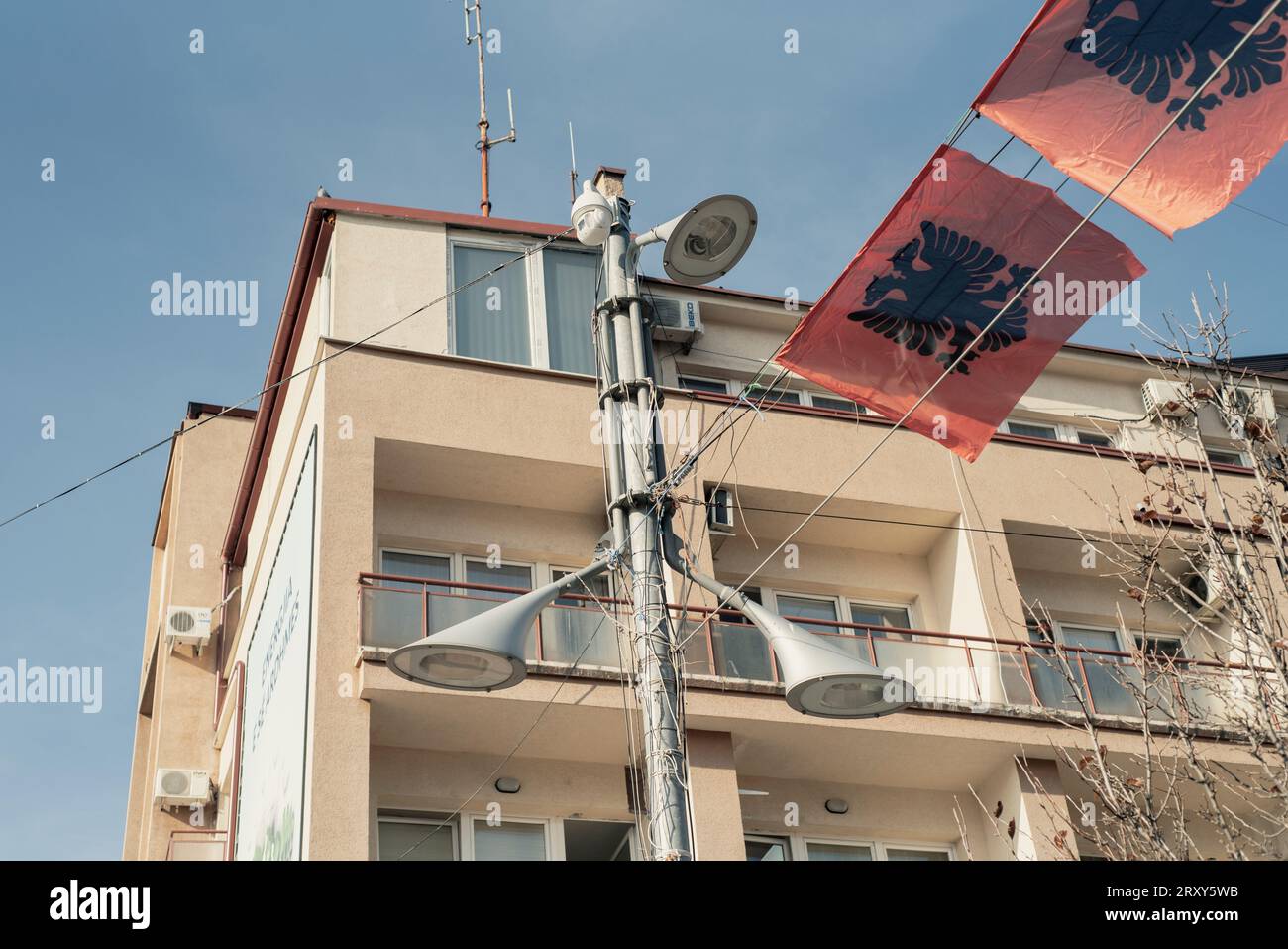 Pristina, Kosovo. Novembre 2017. La capitale del Kosovo si prepara a celebrare il decimo anniversario dell'indipendenza Foto Stock