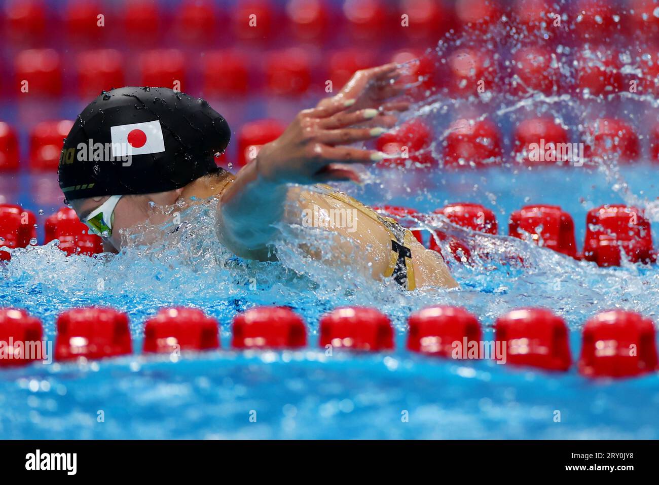 Ageha Tanigawa (JPN), 27 SETTEMBRE 2023 - nuoto: Finale Medley individuale femminile 400m all'Hangzhou Olympic Sports Centre Aquatic Sports Arena durante i Giochi asiatici di Hangzhou del 2022 a Hangzhou, Cina. (Foto di Naoki Nishimura/AFLO SPORT) Foto Stock