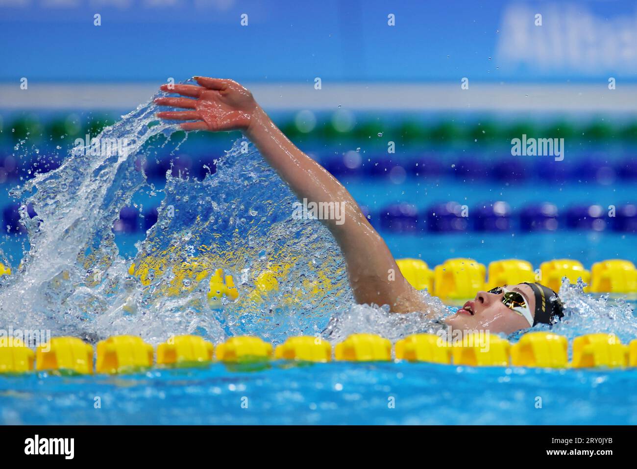 Ageha Tanigawa (JPN), 27 SETTEMBRE 2023 - nuoto: Finale Medley individuale femminile 400m all'Hangzhou Olympic Sports Centre Aquatic Sports Arena durante i Giochi asiatici di Hangzhou del 2022 a Hangzhou, Cina. (Foto di Naoki Nishimura/AFLO SPORT) Foto Stock