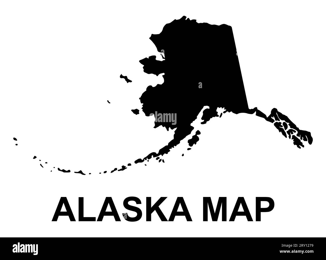 Forma della mappa dell'Alaska, stati uniti d'america. Icona Flat Concept illustrazione vettoriale . Illustrazione Vettoriale
